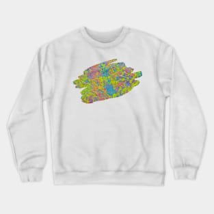 Green Graffiti Splash Art Print Crewneck Sweatshirt